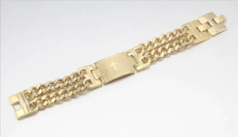 Double Buckle Cross Bracelet