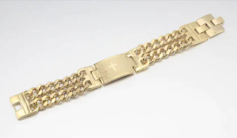 Double Buckle Cross Bracelet
