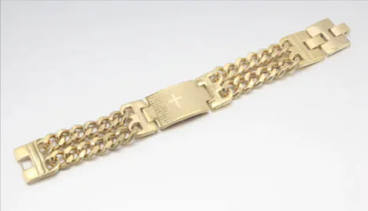 Double Buckle Cross Bracelet