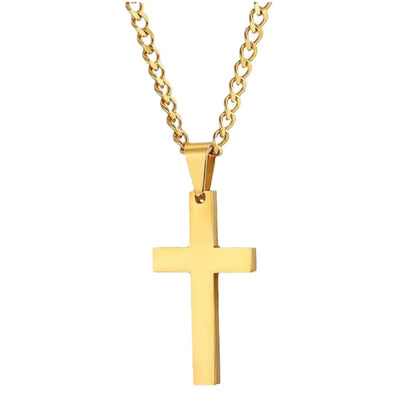 Cross Necklace with Jesus and Bible Verse Design